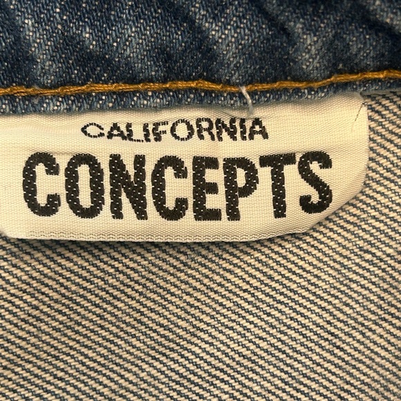 VTG 80s 90s youthful cottagecore whimsy floral fabric detail denim mini skirt 26 - Picture 6 of 6